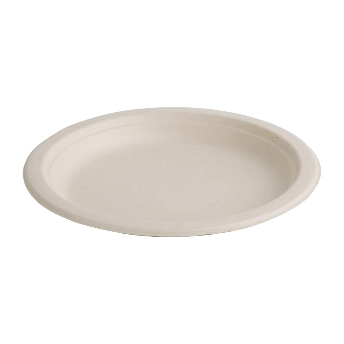 Fiesta Compostable Bagasse Round Plates Natural Colour 179mm (Pack of 50) - FC546