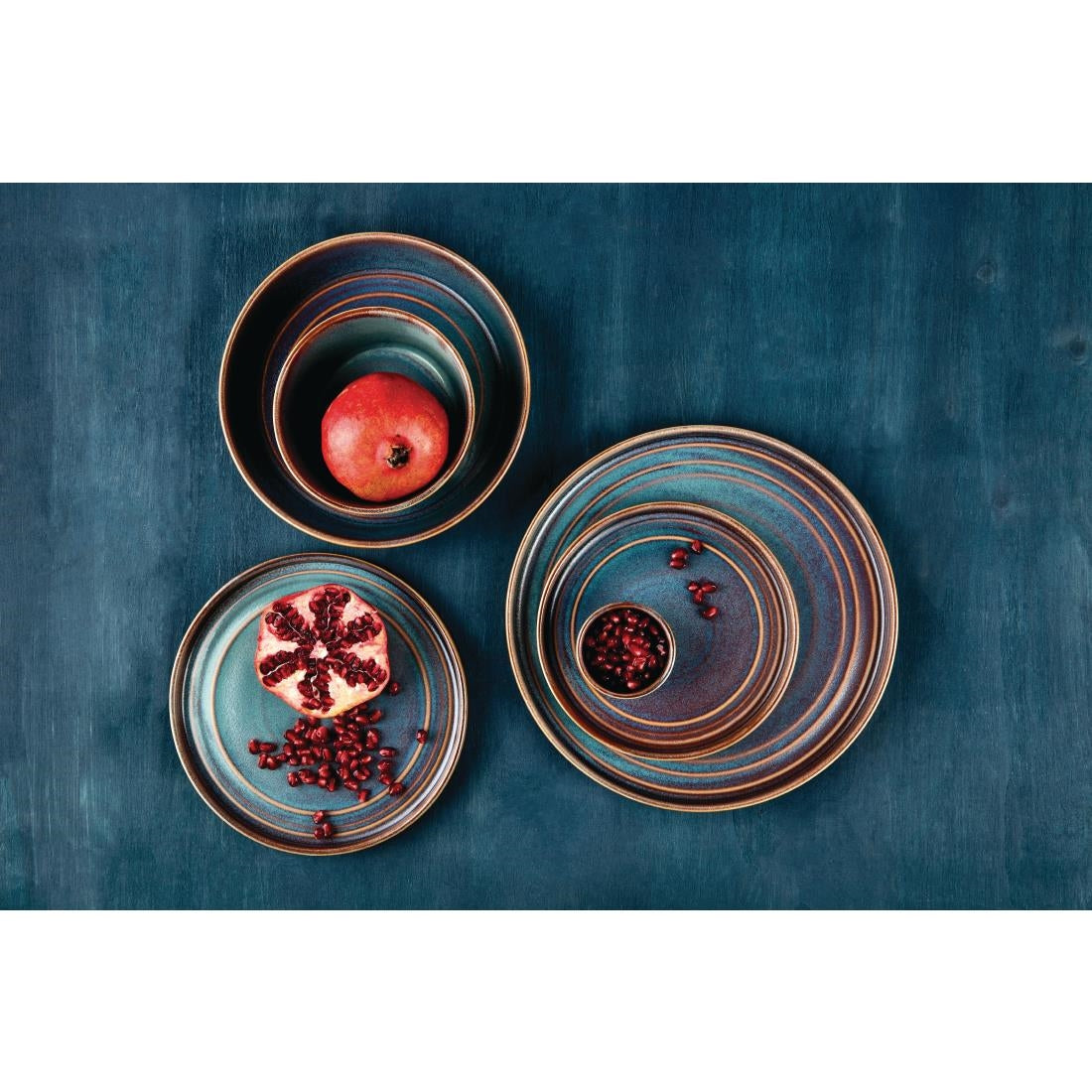 Olympia Cavolo Flat Round Bowls Iridescent 143mm (6 Pack) - FD912