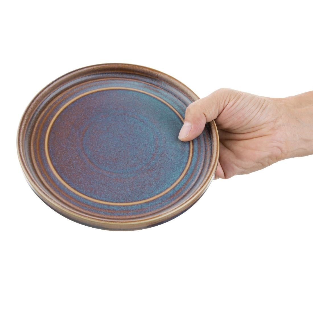 Olympia Cavolo Iridescent Flat Round Plate - 180mm (6 Pack) - FD914
