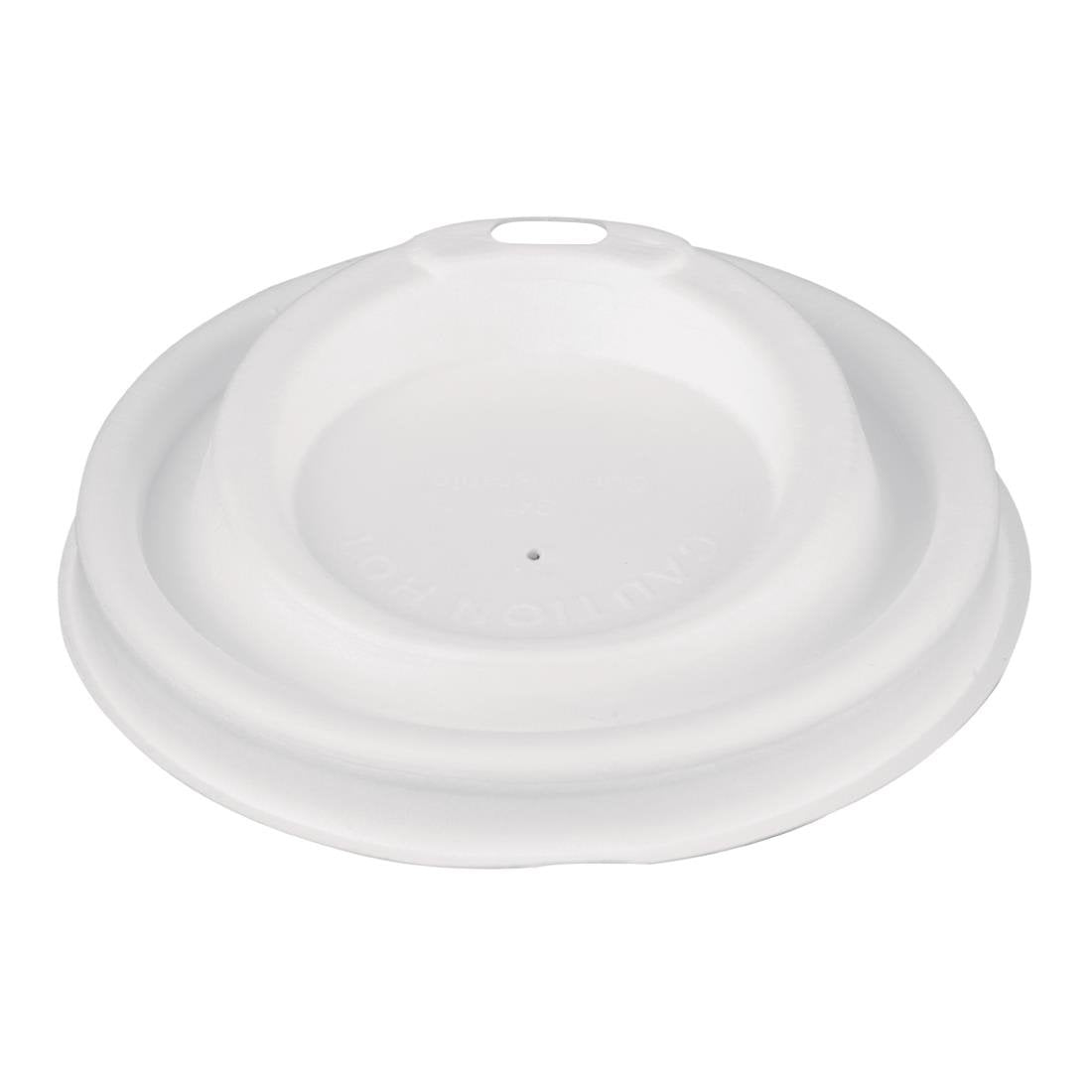 Fiesta Compostable Bagasse Coffee Cup Lids 340ml (Pack of 1000) - FS061