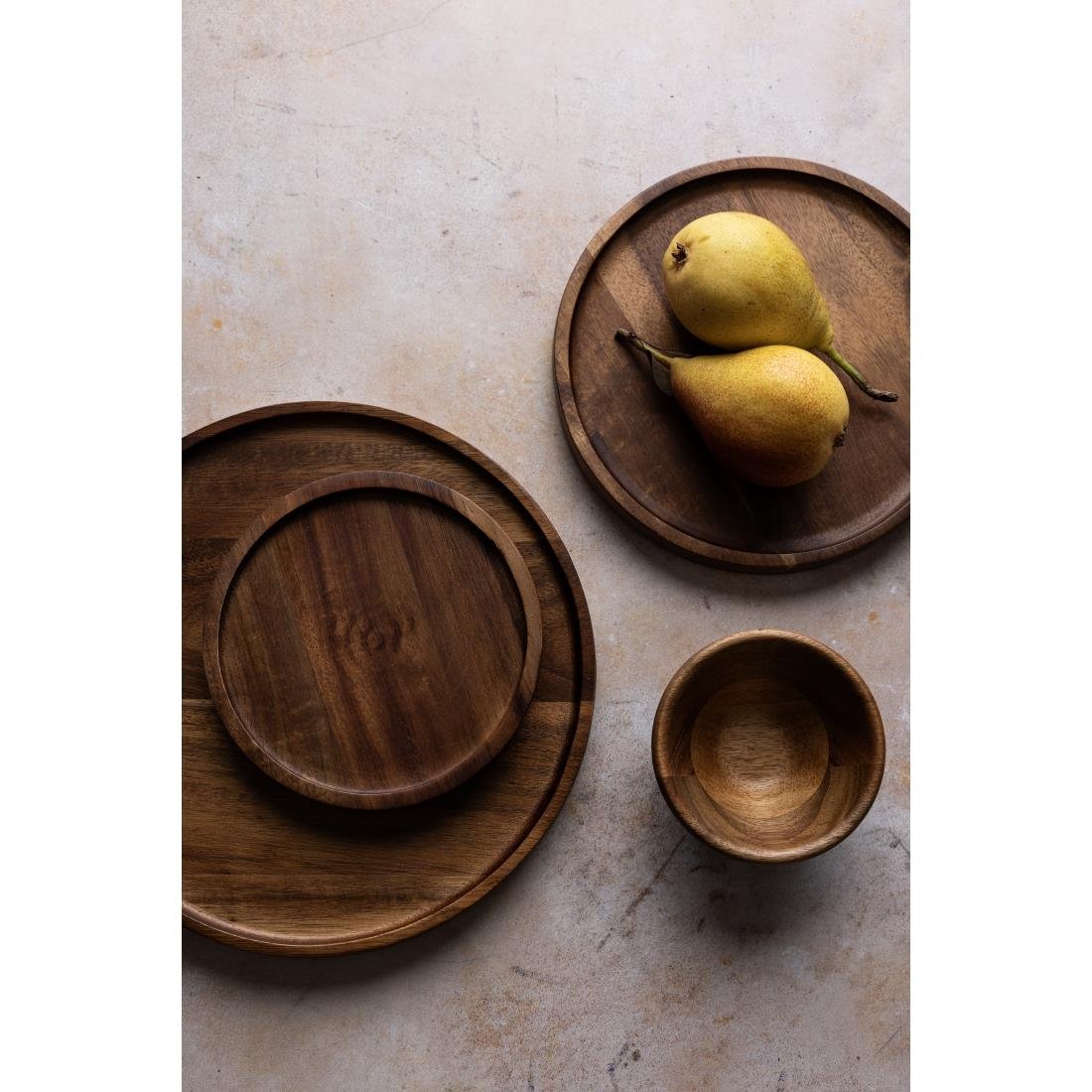 Olympia Acacia Round Plates 200(D)mm - FT611