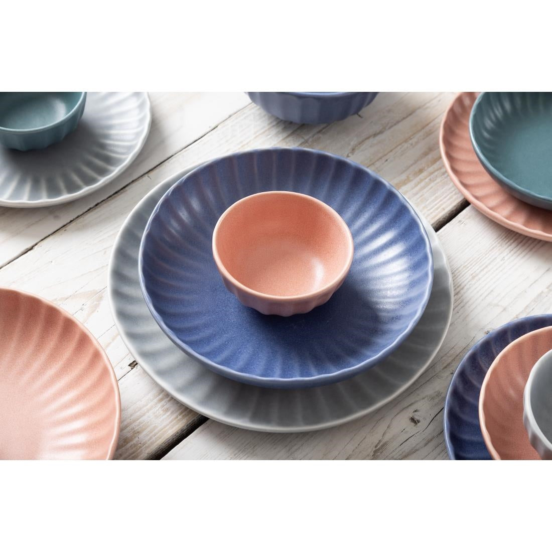 Olympia Corallite Deep Bowls Peach - 105mm (12 Pack) - FU216