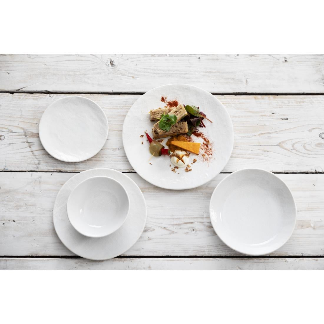 Olympia Denim White Coupe Plates 180mm (6 Pack) - FU225