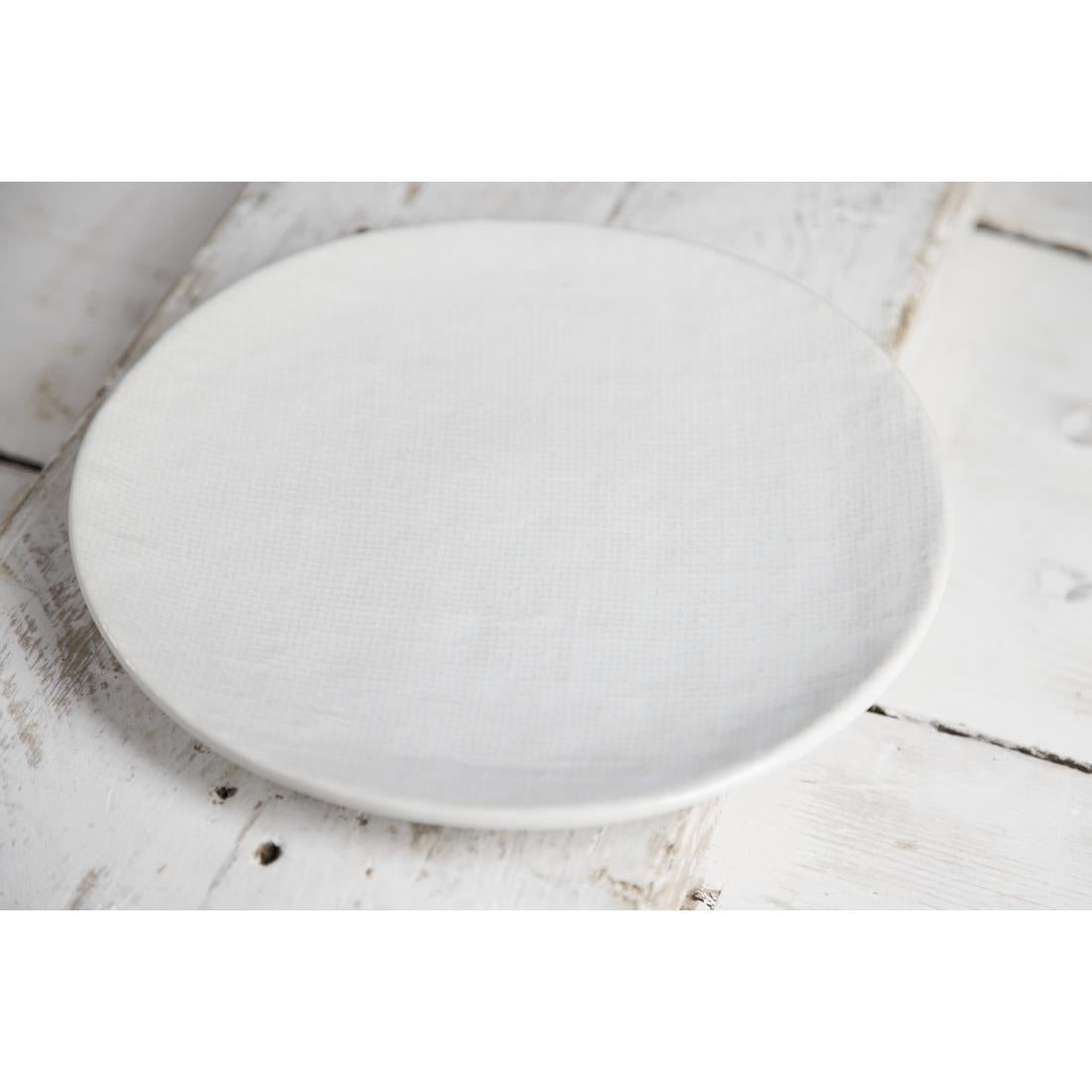 Olympia Denim White Coupe Plates 230mm (6 Pack) - FU226