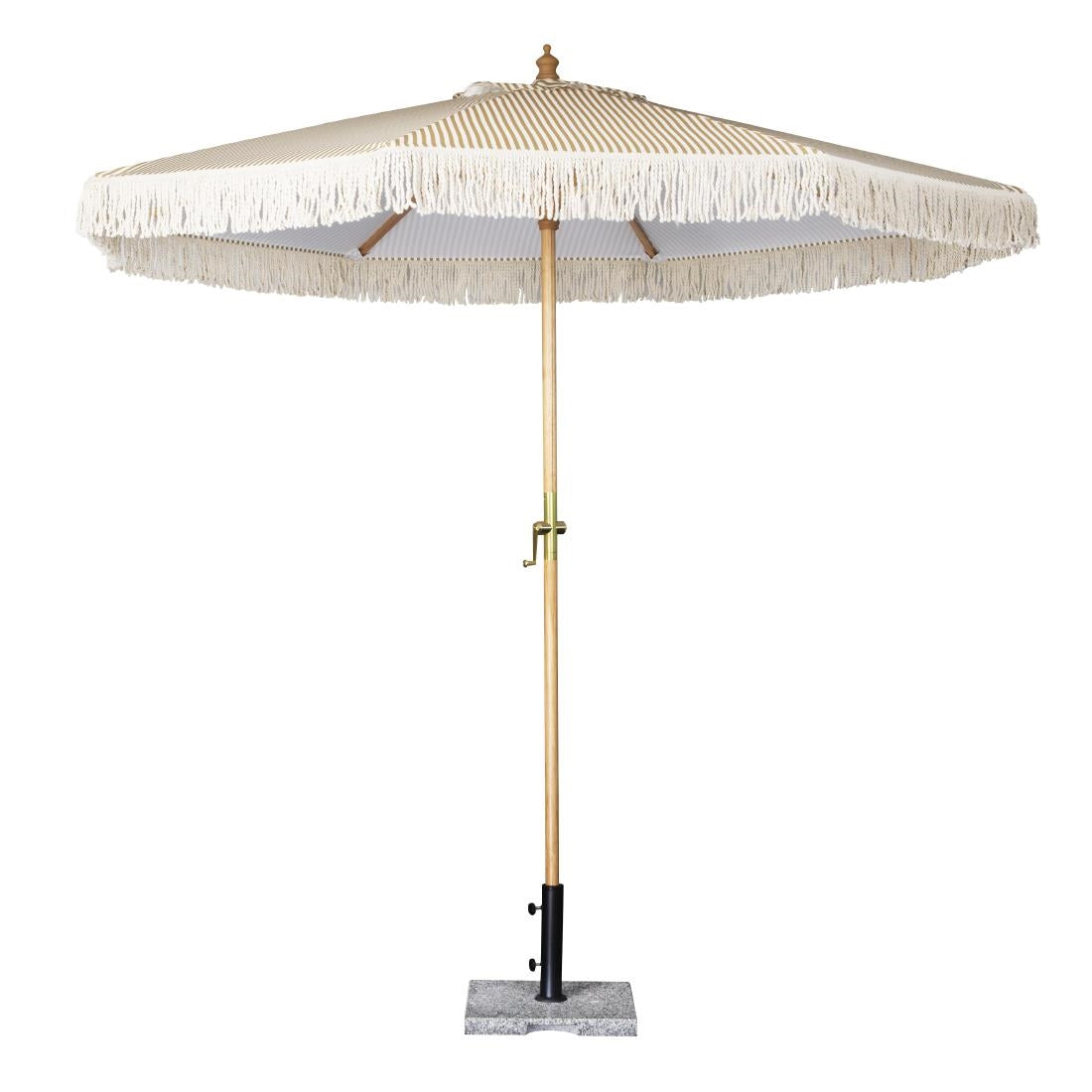 Bolero Sicily Round Striped Umbrella 2.5m Diameter - FU508