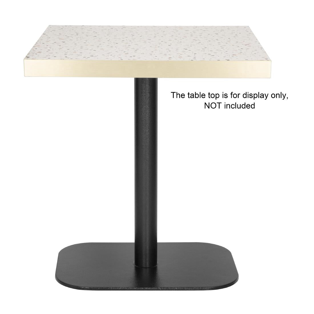 Bolero Black Cast Iron Table Base 720x420x600mm - FU548
