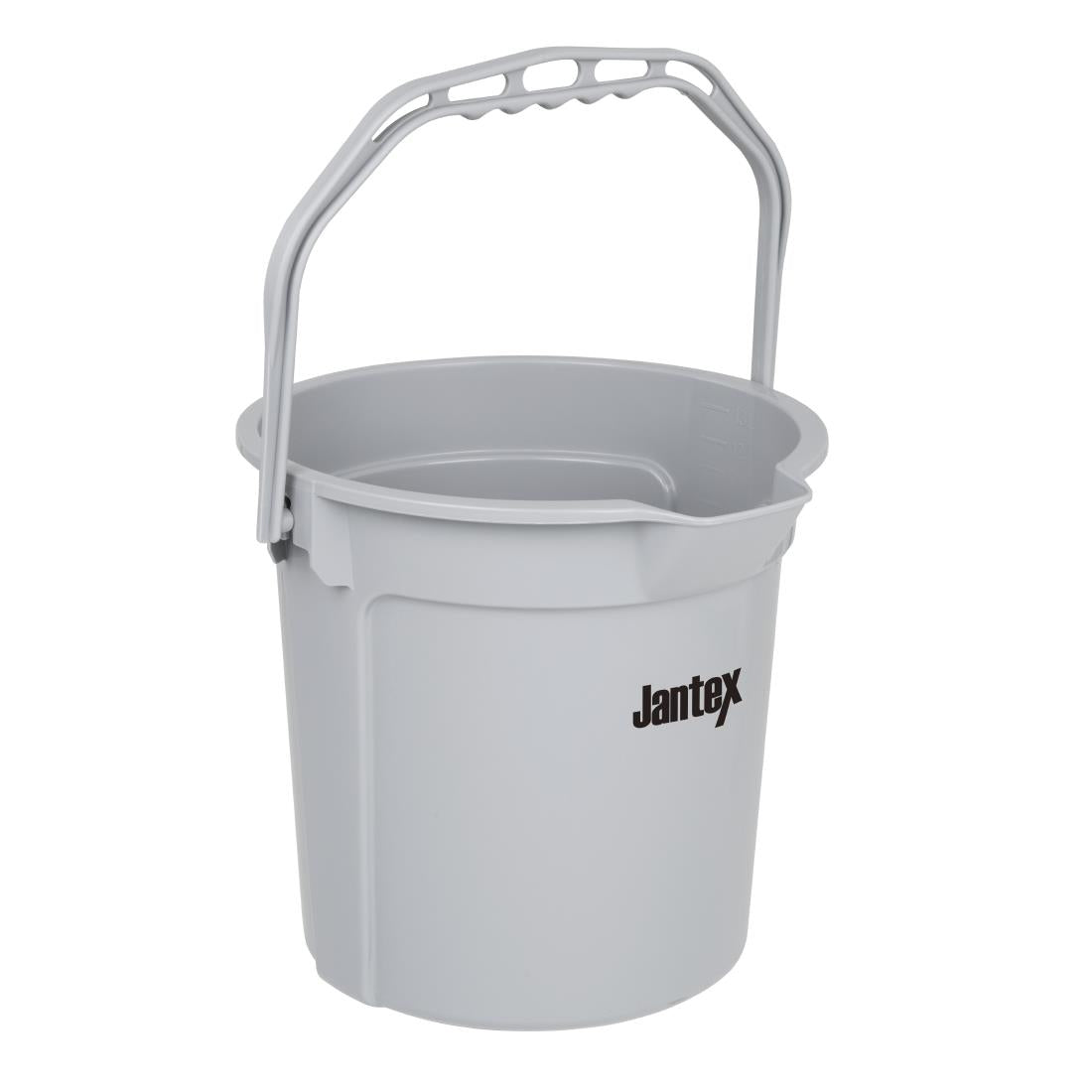 Jantex Grey Graduated Bucket with Pouring Lip 14ltr - FU589