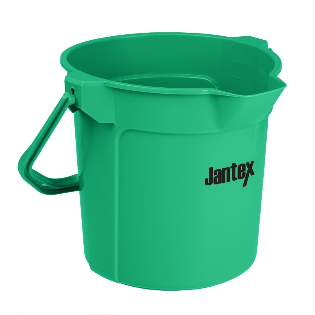 Jantex Green Graduated Bucket with Pouring Lip 10ltr - FU833