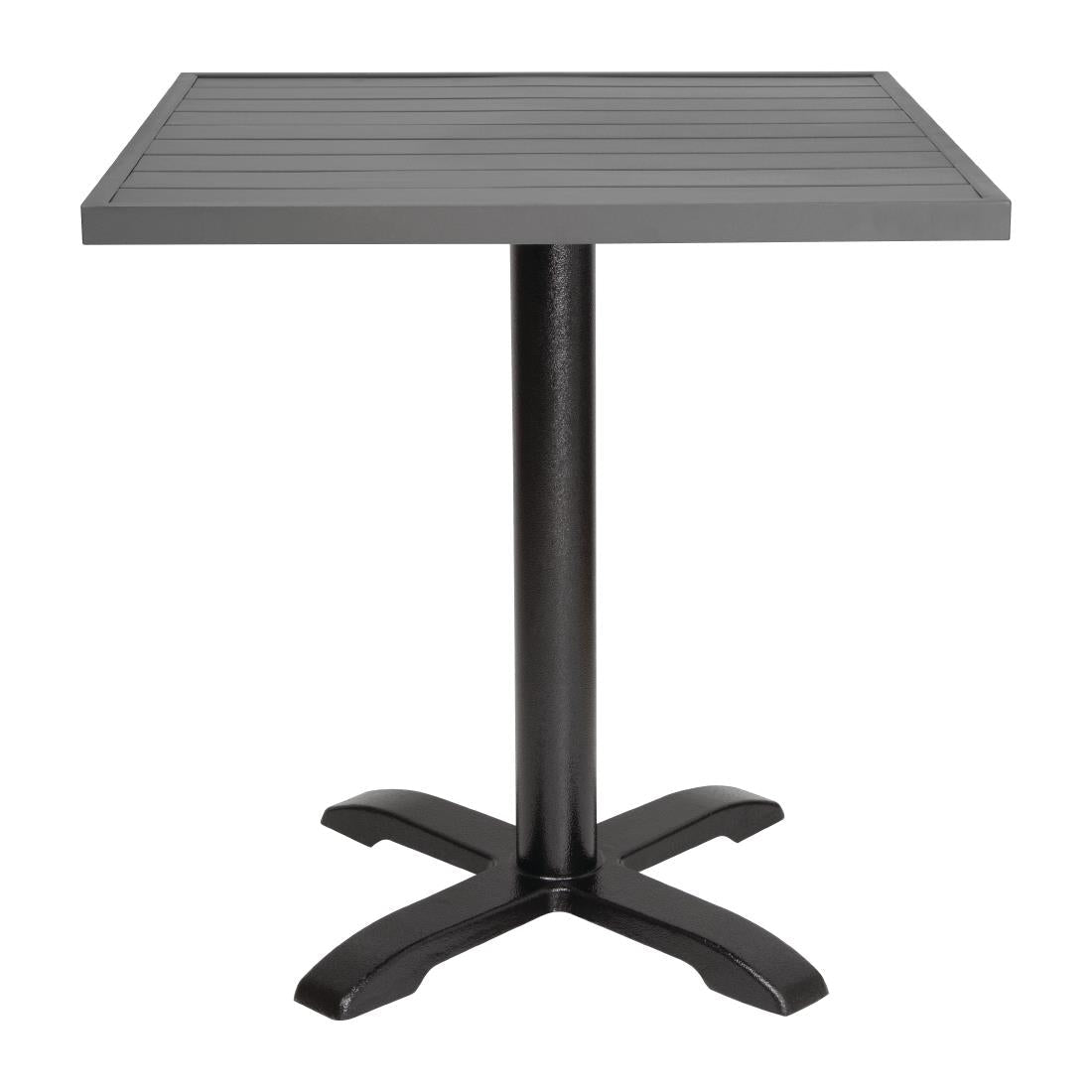 Bolero Aluminium Square Table Top Dark Grey 700mm - FW597