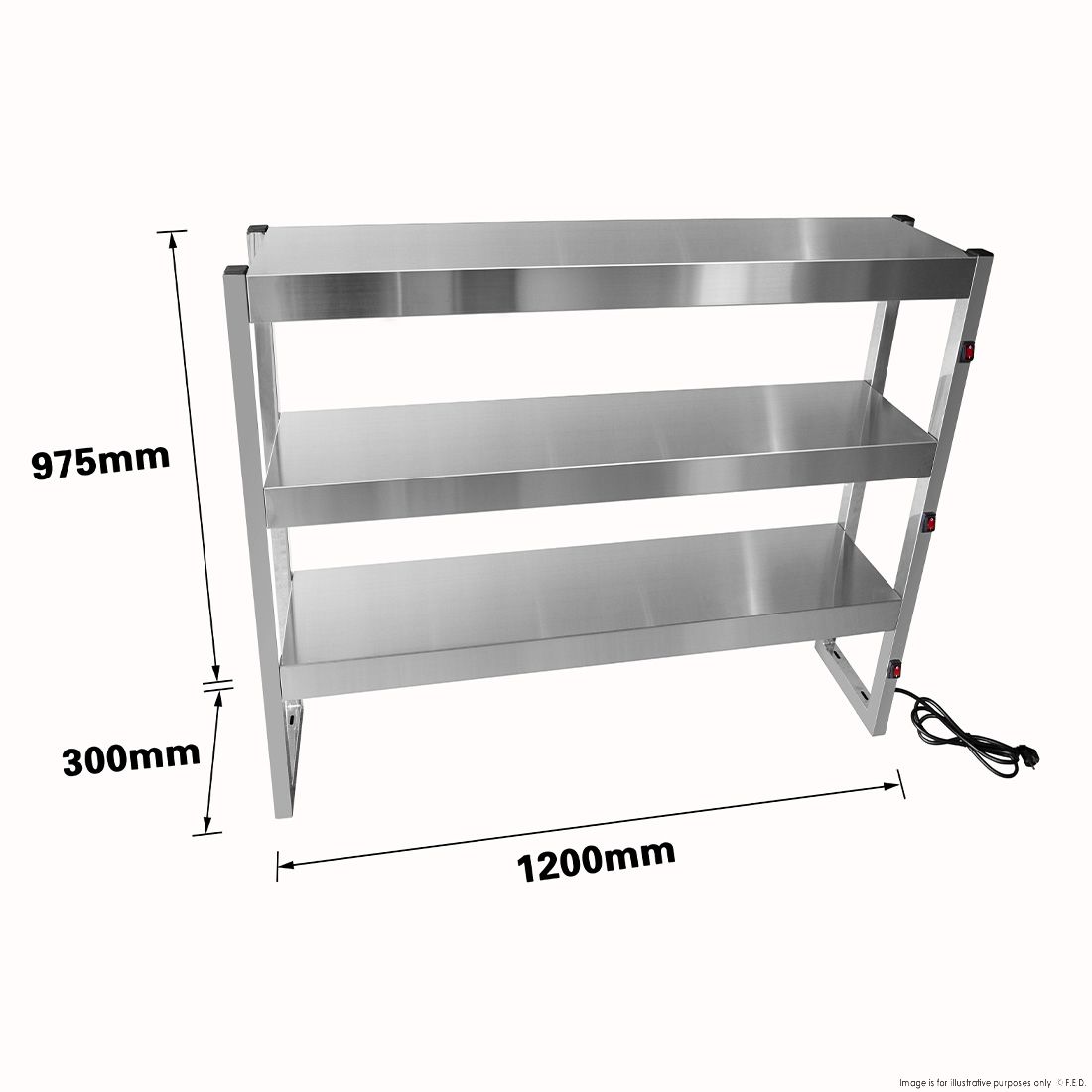 Benchstar Commercial Food Warmer with 9 Lamps - FW9L-123