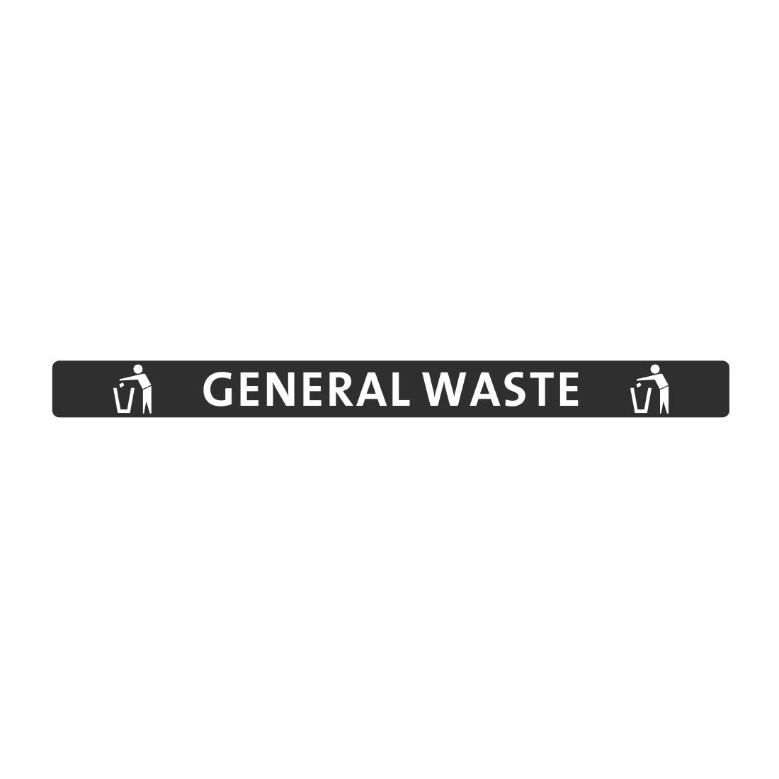 Jantex Slim Bin Lid General Waste Label - FX193