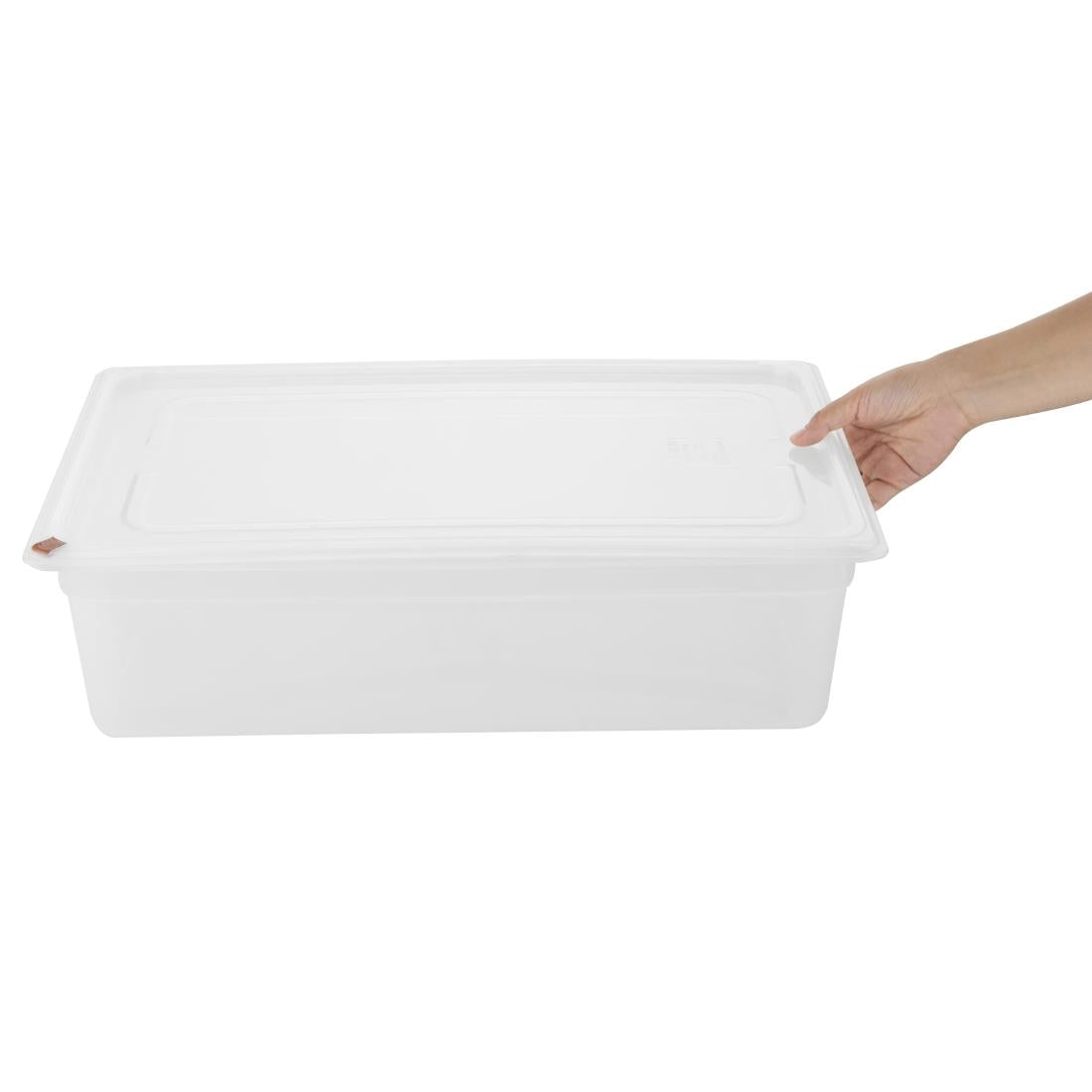 Hygiplas Click PP 1/1 GN Container with Lid & 7 Colour Clips 150mm 19.5Ltr (2 Pack) - FZ087