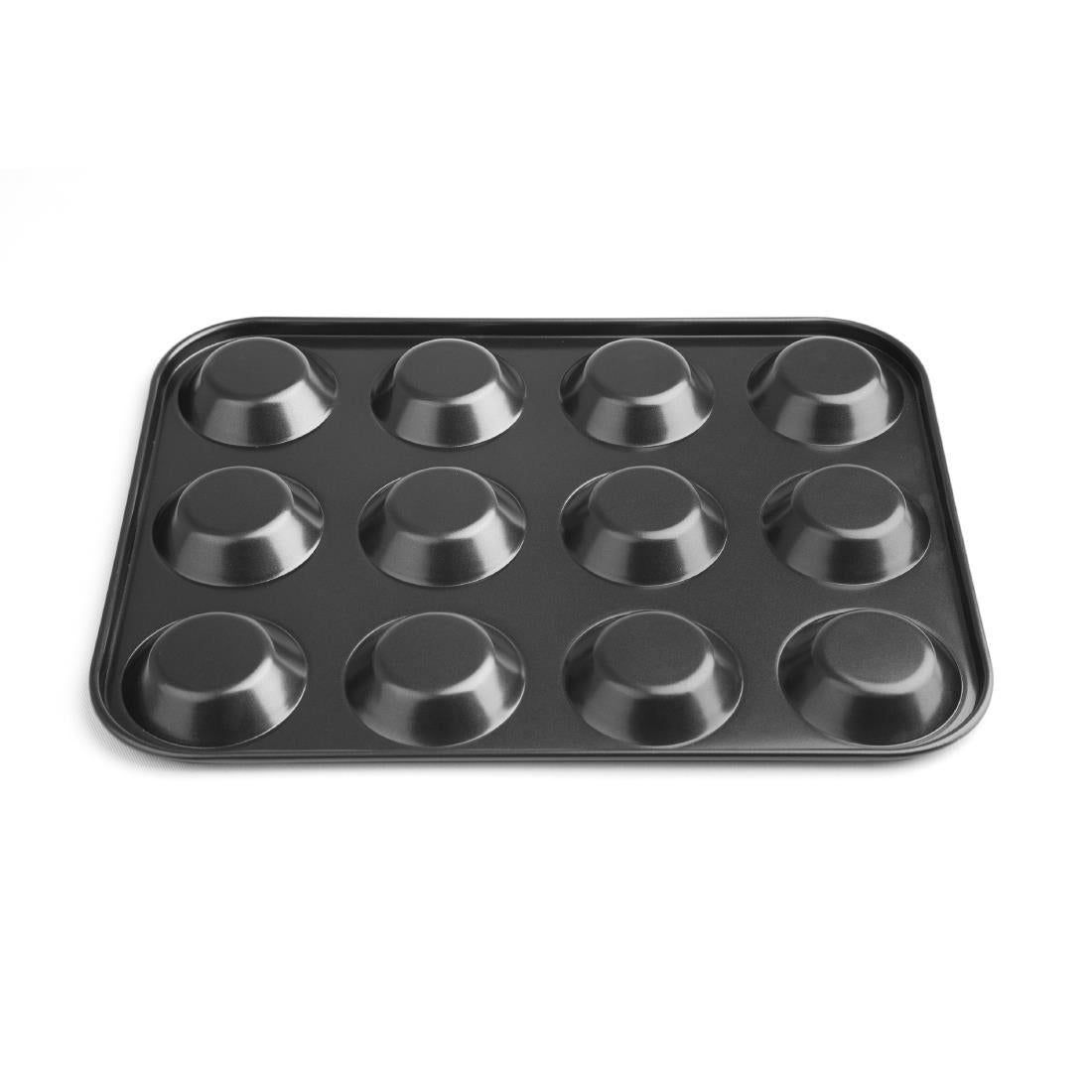 Vogue Carbon Steel Non-Stick Mini Muffin Tray 12 Cup - GD013