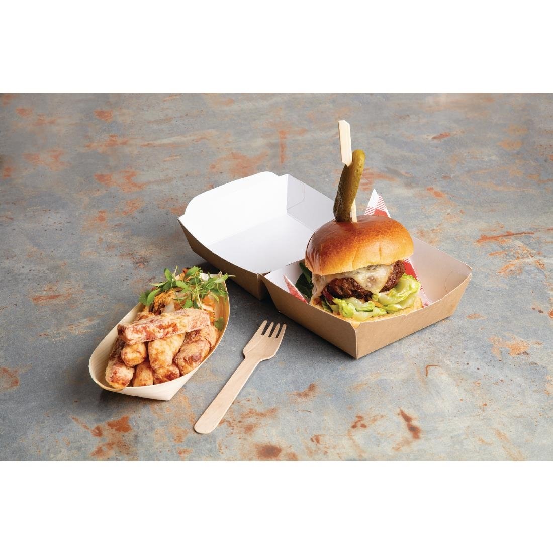 Fiesta Compostable Biodegradable Wooden Boats 190mm - DK387