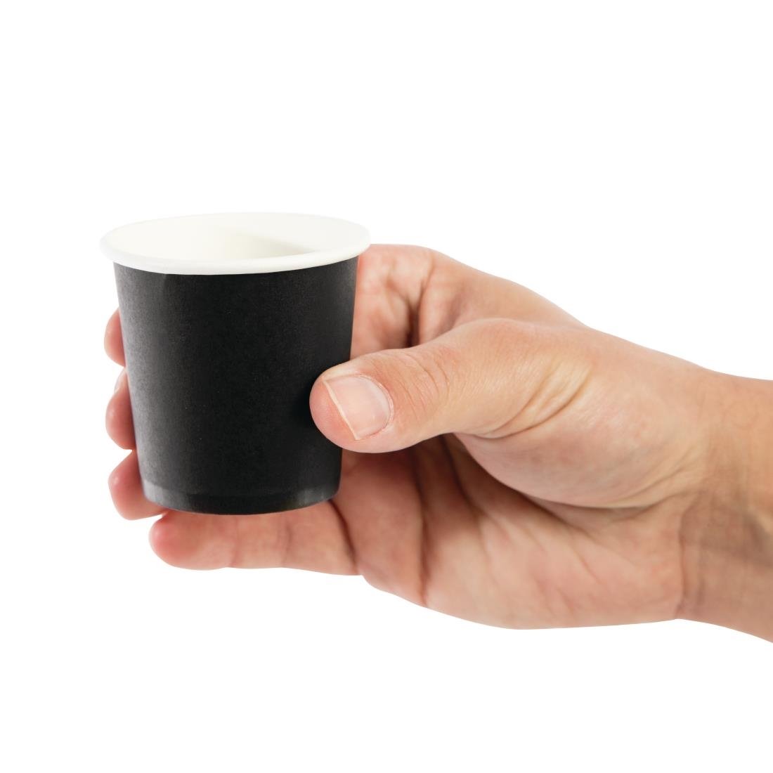 Fiesta Recyclable Espresso Takeaway Cups Black 114ml (Pack of 50) - GF019