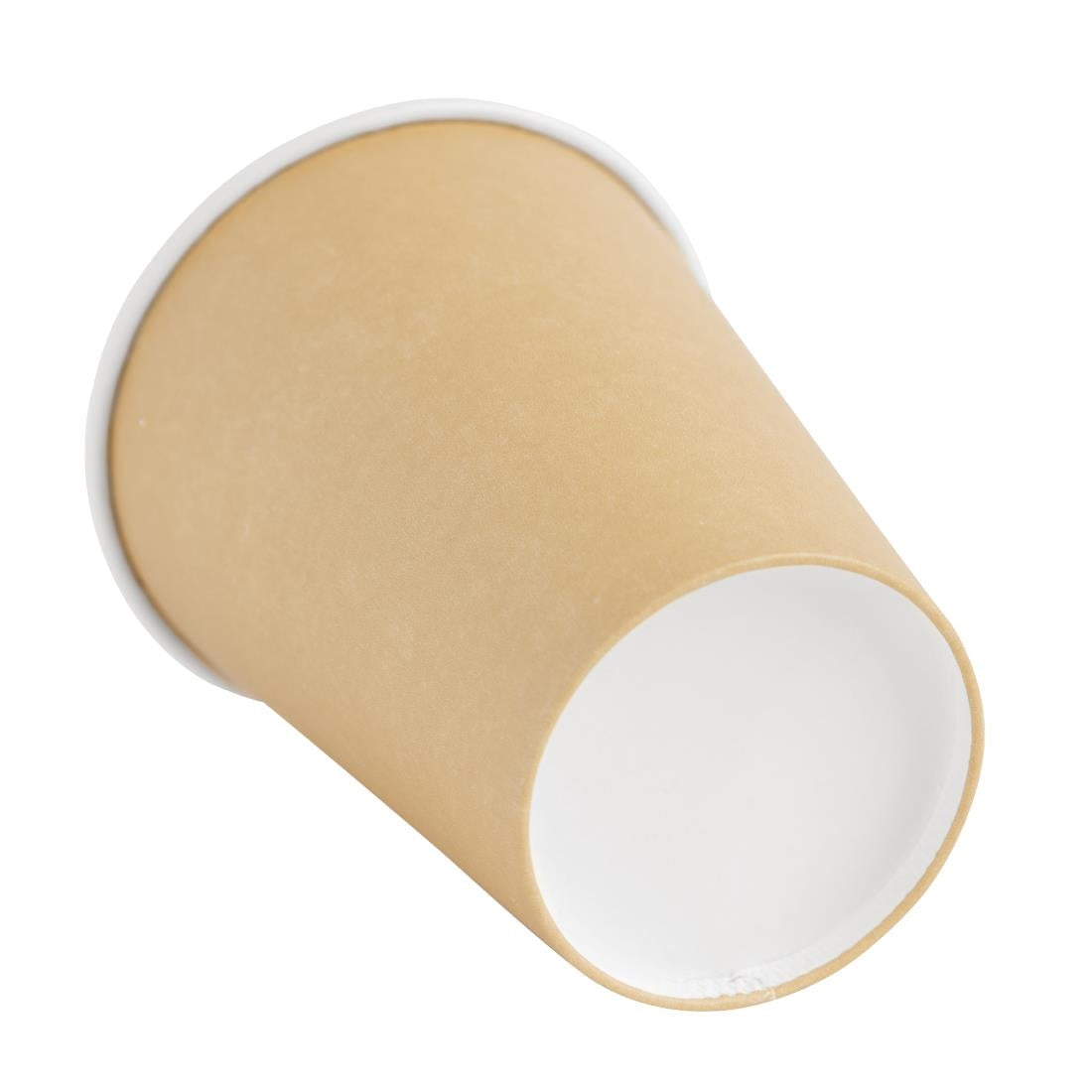 Fiesta Recyclable Takeaway Coffee Cups Single Wall Brown 340ml (Pack of 1000) - GF032