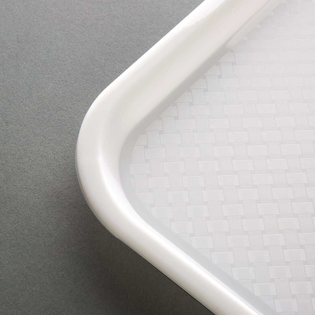 Olympia Kristallon Polypropylene Fast Food Tray White Small 345mm - GF995