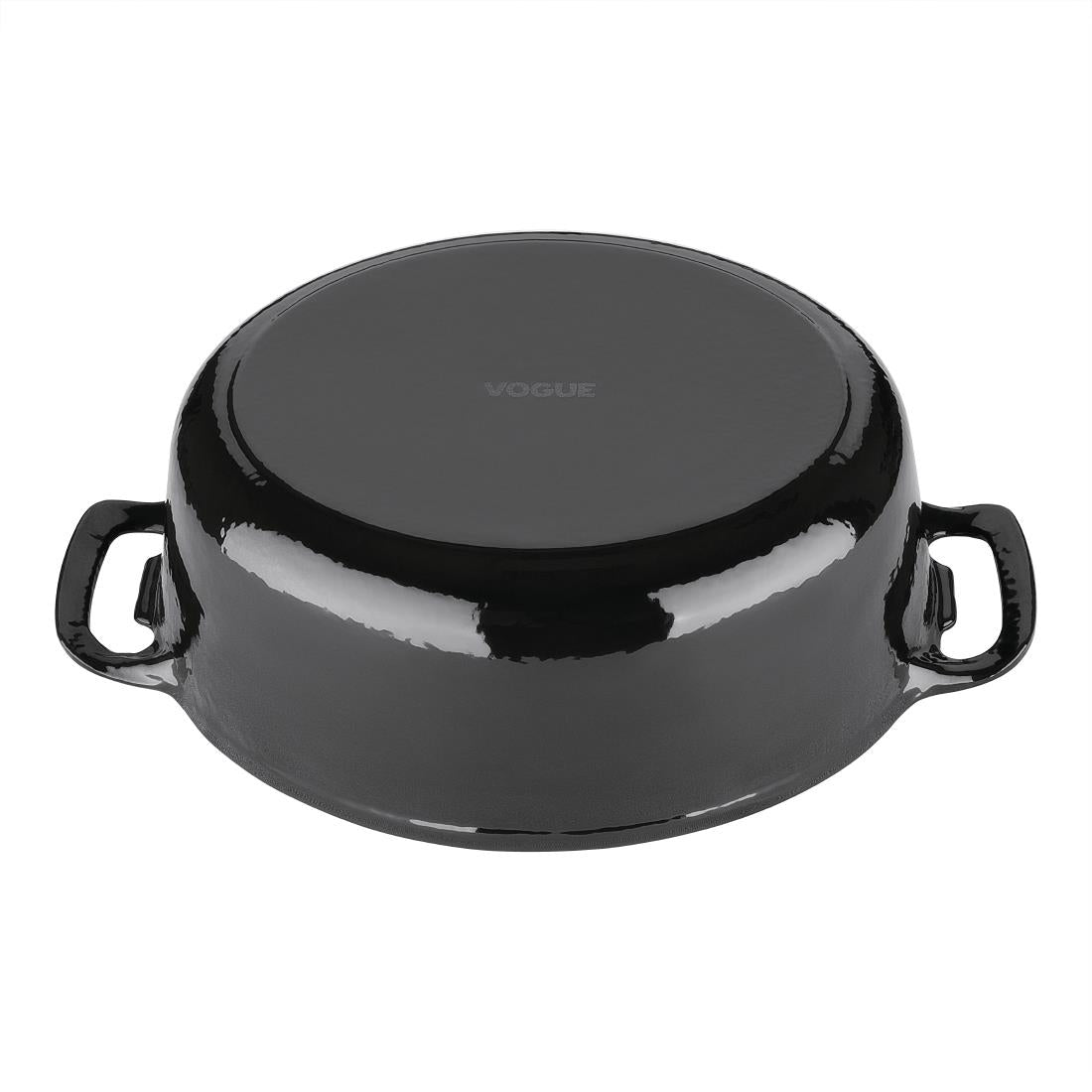 Vogue Black Oval Casserole Dish 5Ltr - GH306