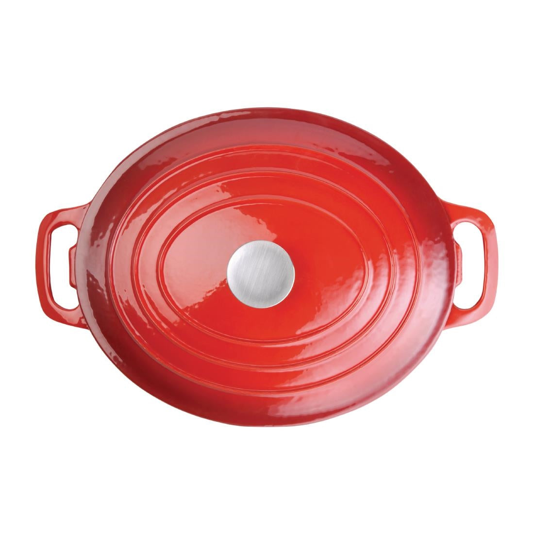Vogue Red Oval Casserole Dish 6Ltr - GH314