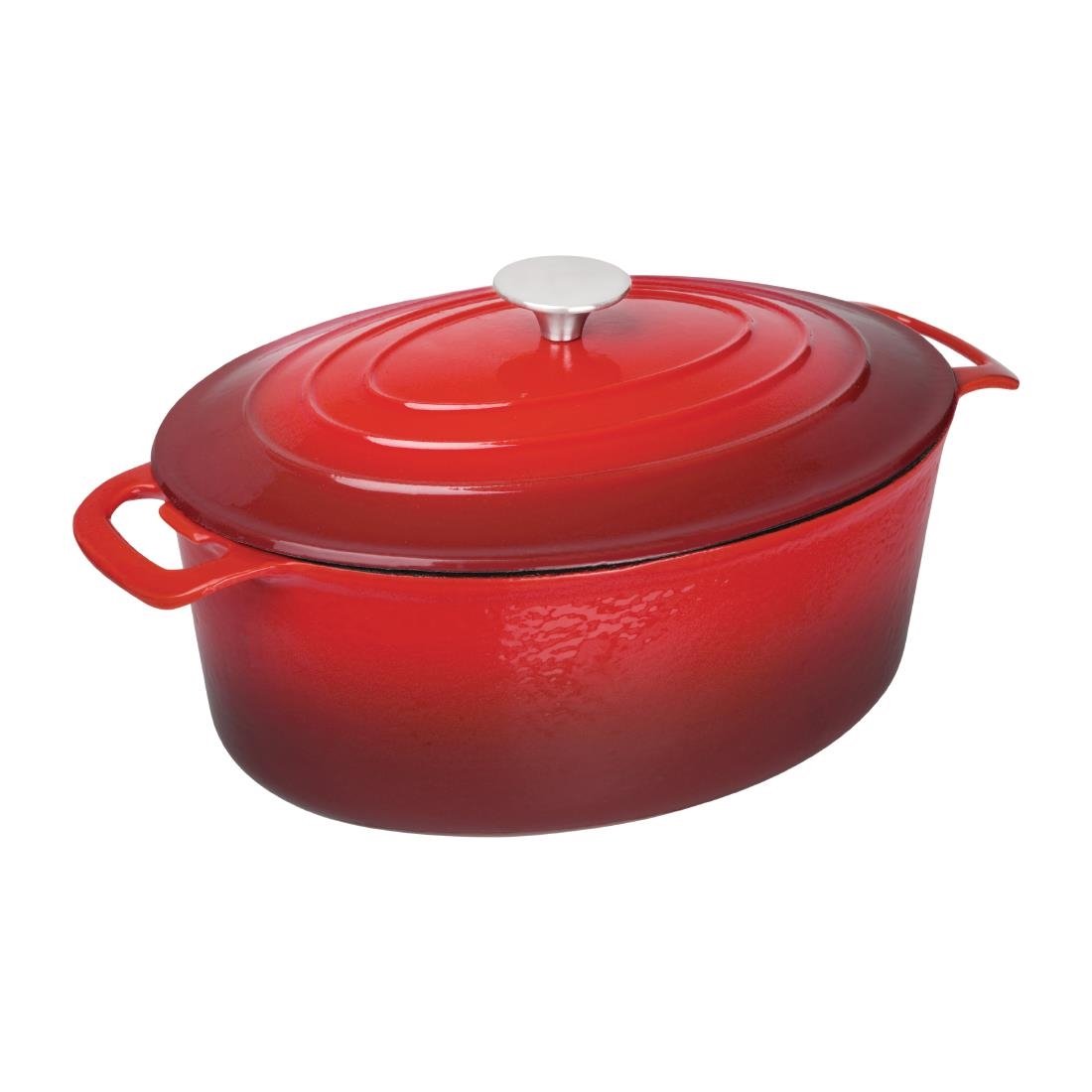 Vogue Red Oval Casserole Dish 6Ltr - GH314