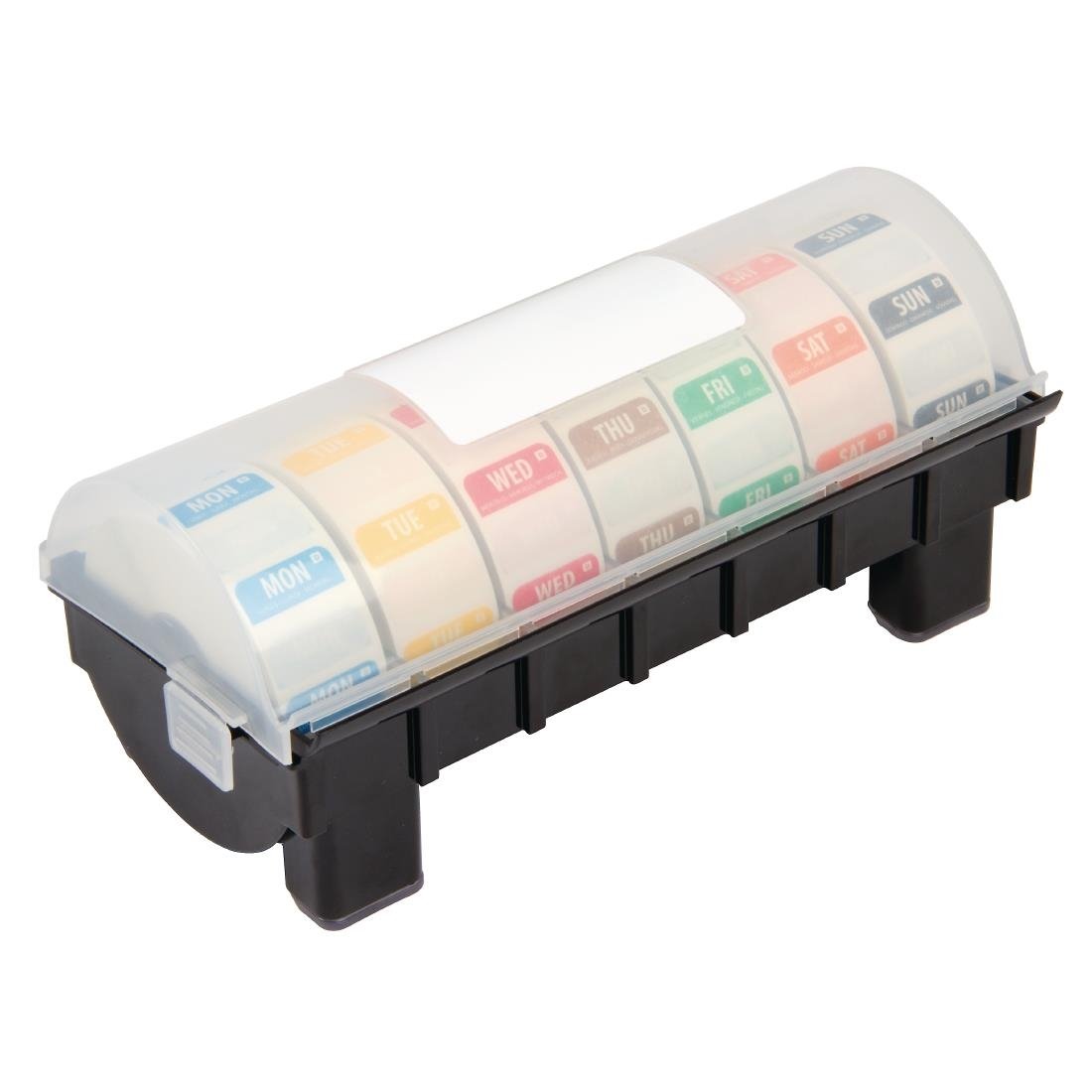 Vogue Dissolvable Colour Coded Food Labels Starter Kit with 1" Dispenser - GH474
