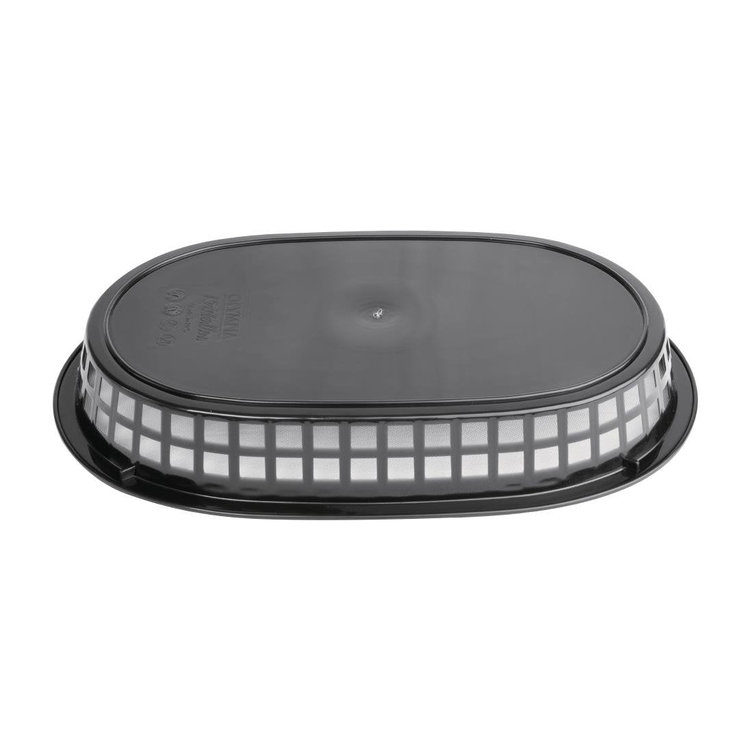 Olympia Oval Polypropylene Food Basket Black (6 Pack) - GH969