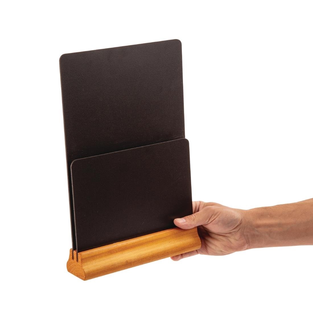Olympia Tabletop Double Chalkboard Menu Holder - GJ096