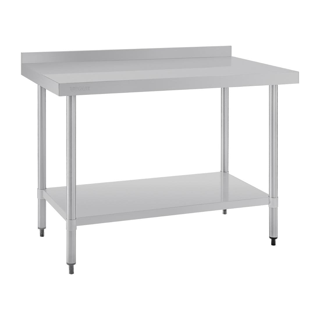 Vogue Stainless Steel Table with Splashback 1200mm - GJ507