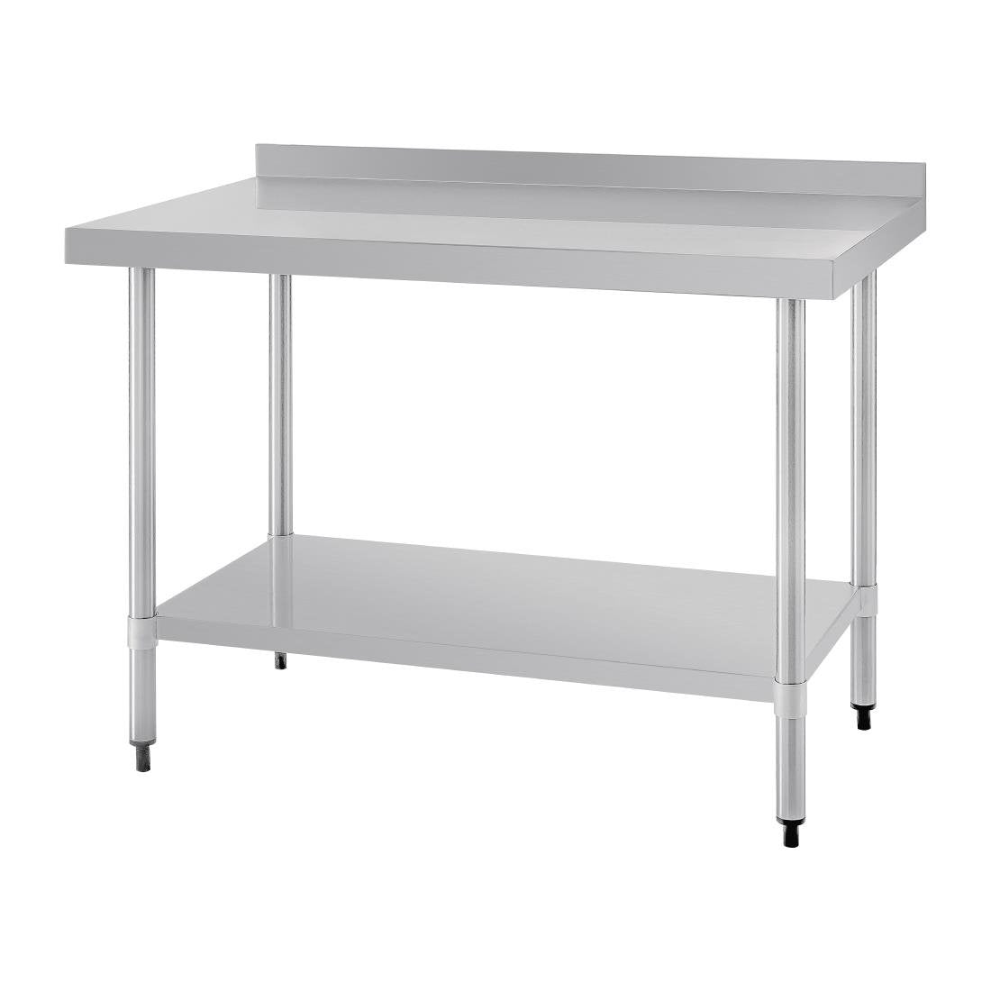 Vogue Stainless Steel Table with Splashback 1200mm - GJ507
