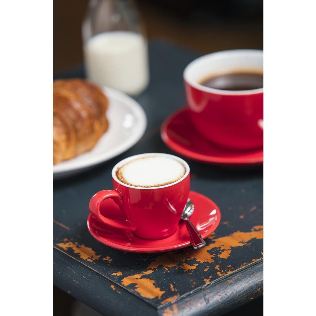 Olympia Cafe Espresso Saucer Red (Box 12) - GK085