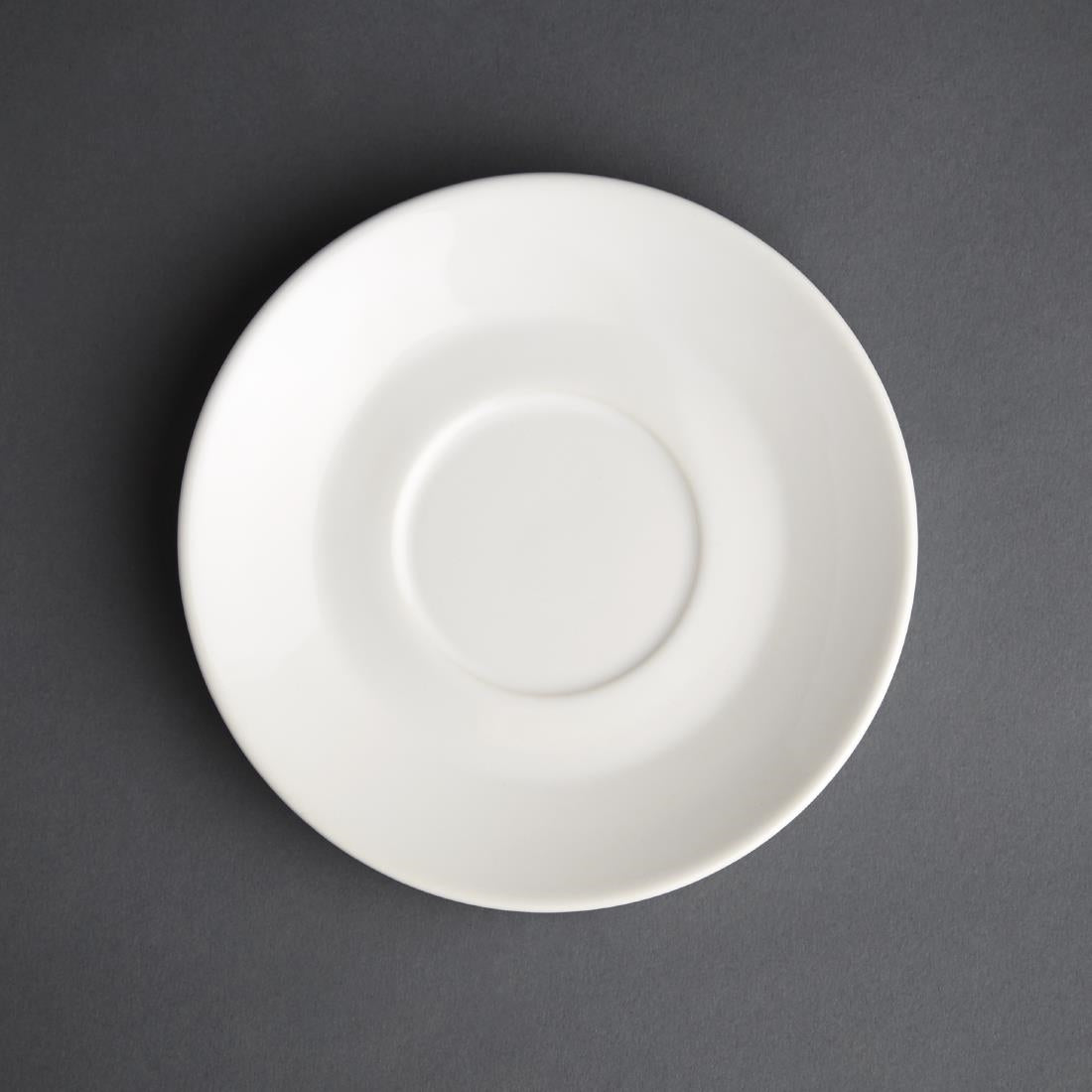 Olympia Cafe Saucer White (Fits CB468 and CE537 Pack) - 158mm (12 Pack) - GL048