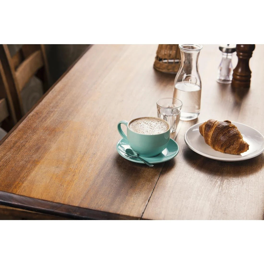 Olympia Cafe Saucer Aqua (Fits GL460 & GL461) - 158mm (Box 12) - GL464