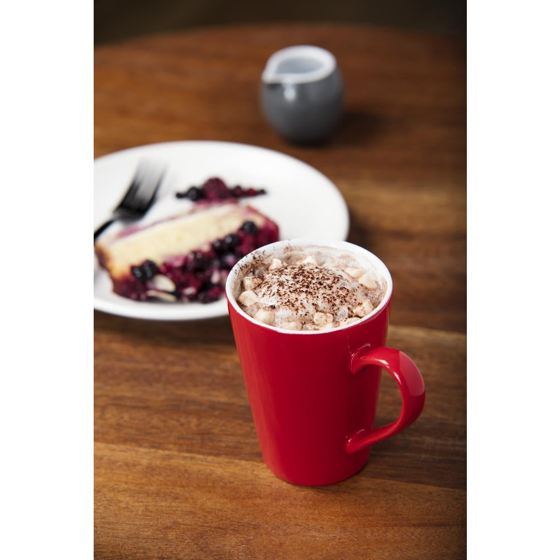 Olympia Cafe Latte Cup Red 340ml (Box 12) - GL486