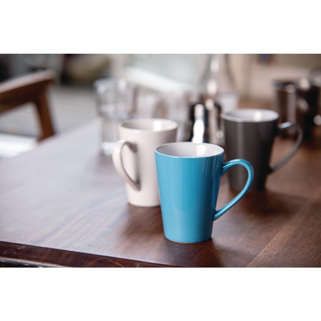 Olympia Cafe Latte Cup Blue - 340ml (Box 12) - HC408