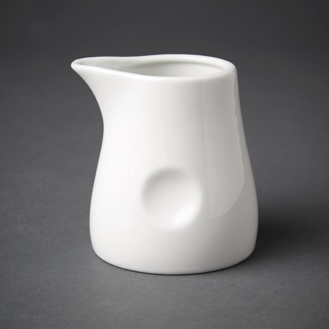 Olympia Whiteware Dimpled Milk Jugs 170ml (6 Pack) - GM367