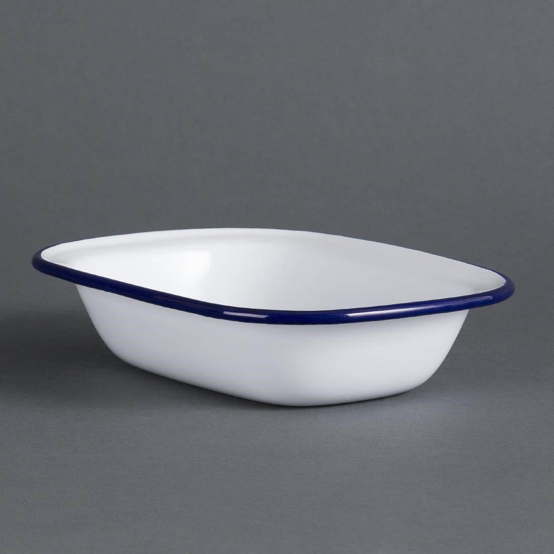Olympia Enamel Pie Dish Rectangular 180x135mm - GM511