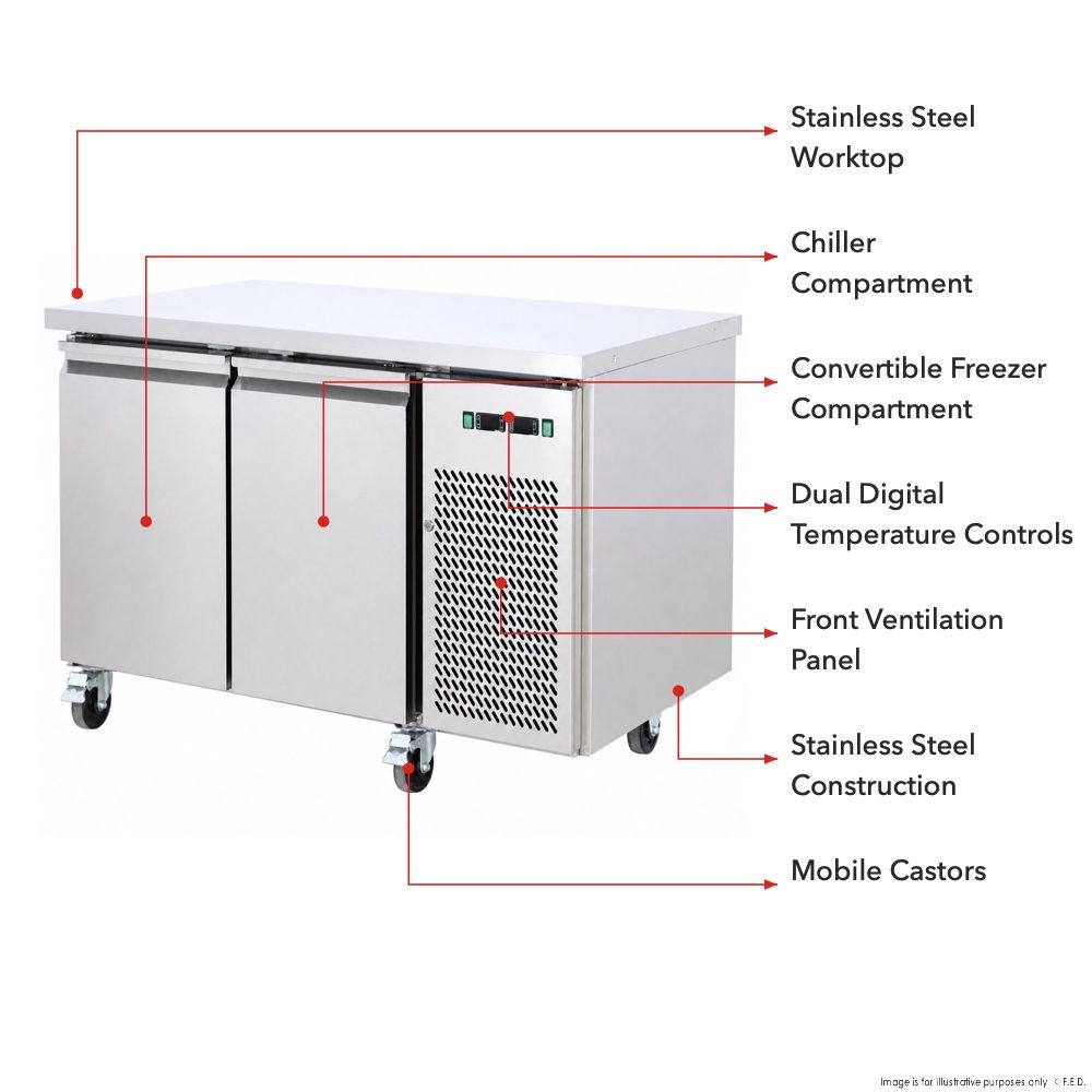 Thermaster Dual-Temperature GN Counter Refrigerator - GN2100DT