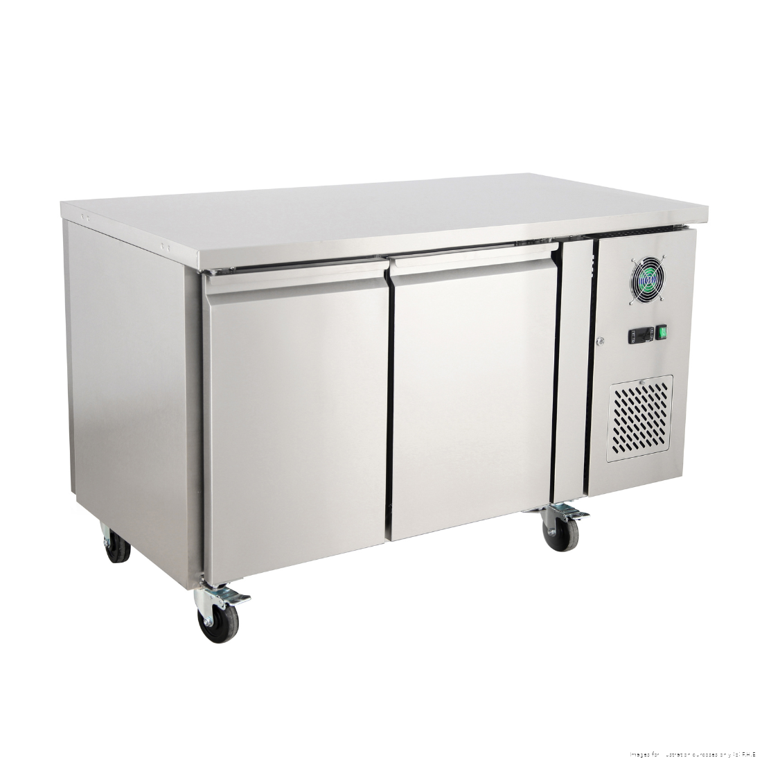 Thermaster 216L 2x2 Solid Door Pass-Through Ventilated GN 1/1 pan Refrigerated Island Counter - GN2100TNC