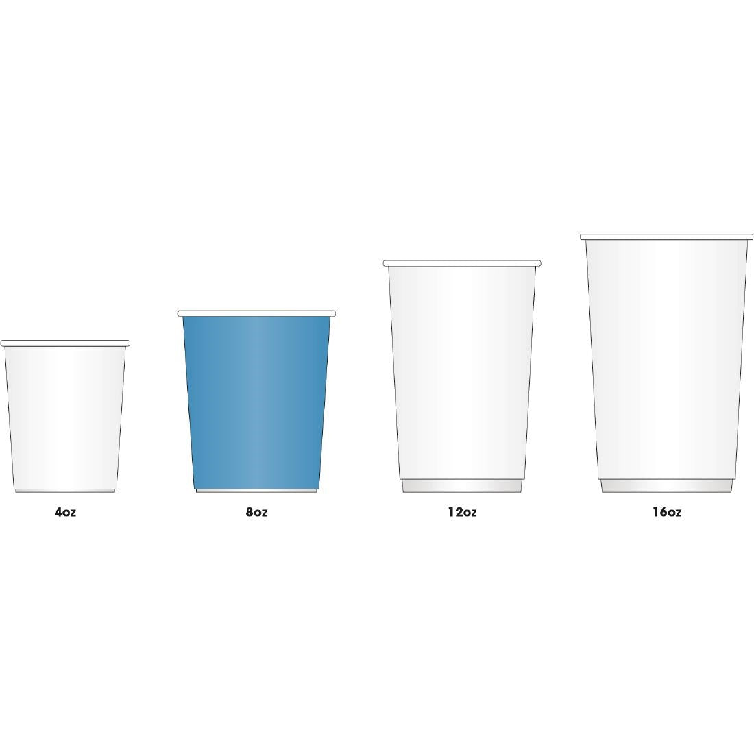 Fiesta Recyclable Takeaway Coffee Cups Ripple Wall Red 225ml (Pack of 500) - GP427
