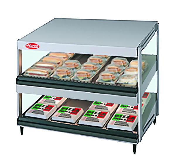 Hatco GRSDS Slanted Heated Dual Shelf Display Warmer 910mm x 617mm 10amp - GRSDS-36D