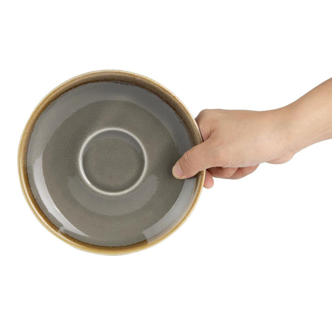 Olympia Kiln Smoke Saucer 160mm - HC393