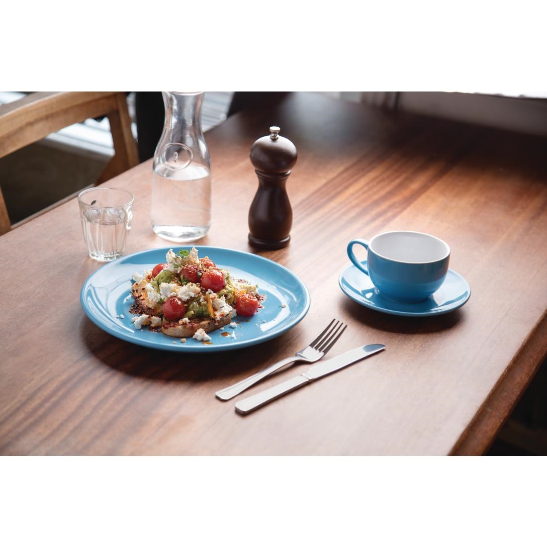 Olympia Cafe Coffee Cup Blue - 230ml (Box 12) - HC403