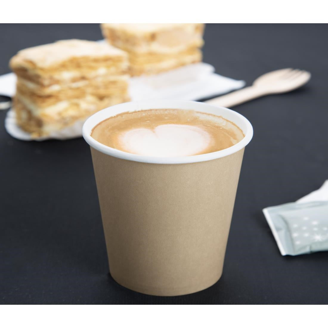 Fiesta Recyclable Hot Cups Single Wall Kraft 177ml (1000 Pack) - HT464