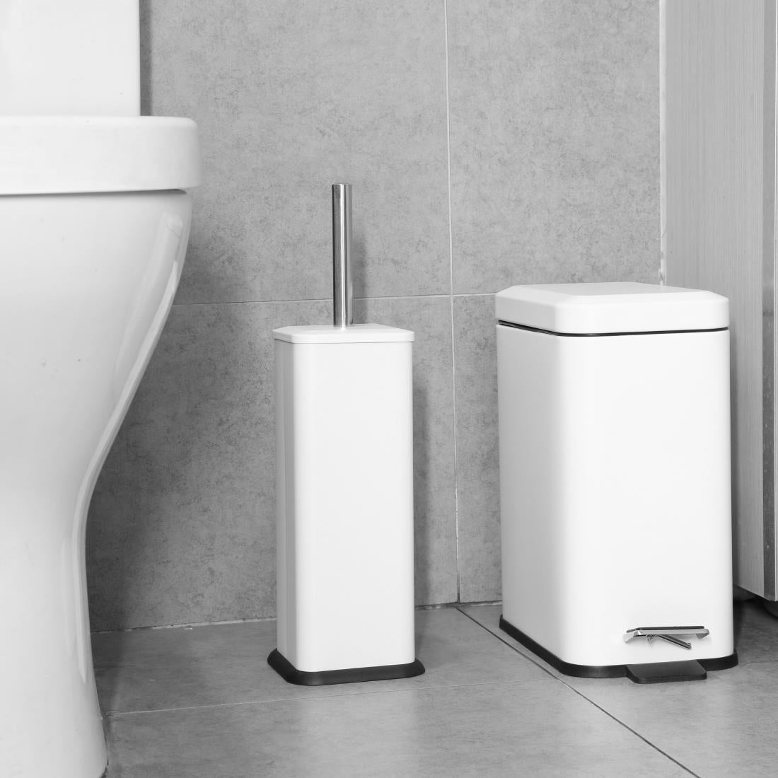 Jantex Slim Washroom Bin White 5Ltr - HT475