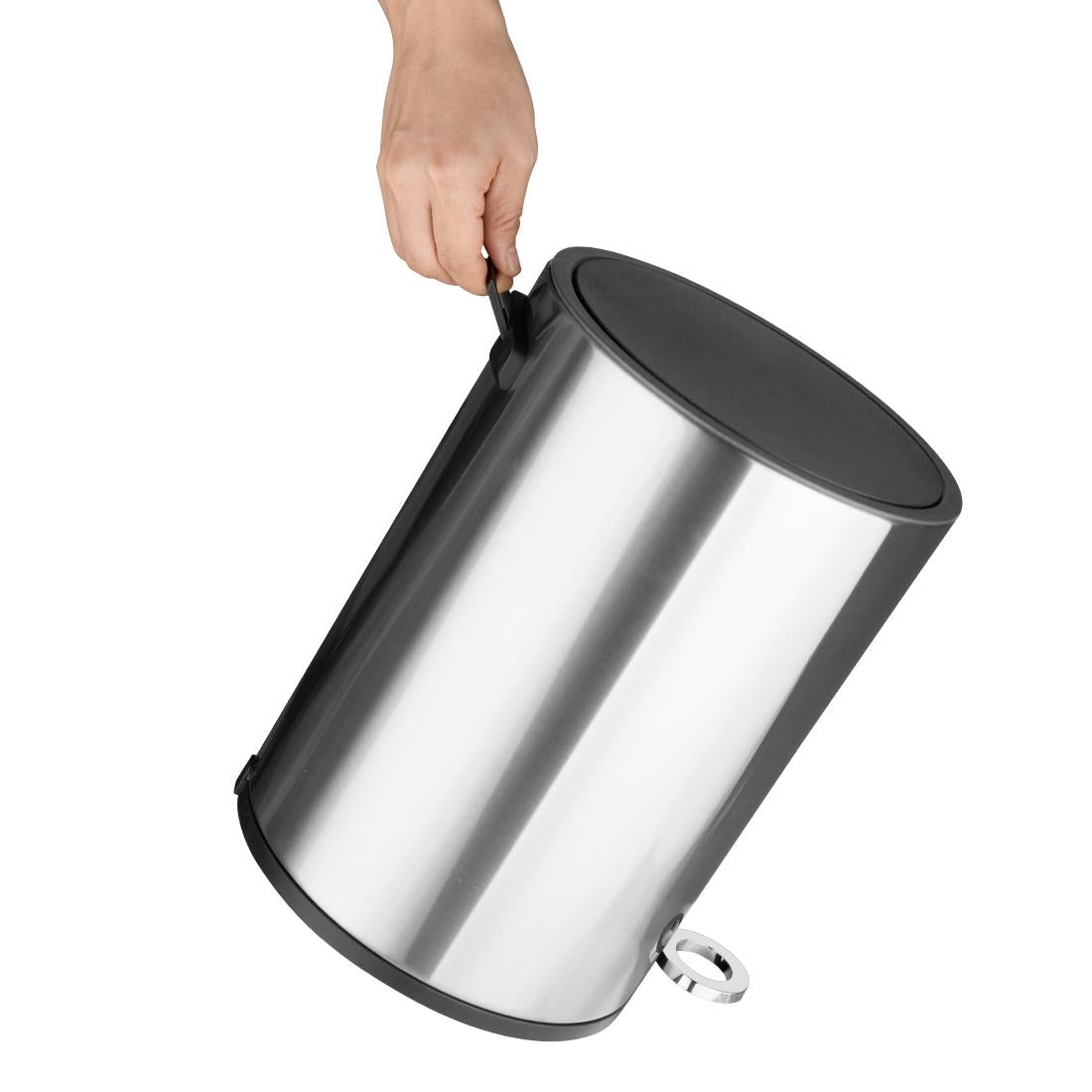 Jantex Round Brushed Steel Pedal Bin 3Ltr - HT478