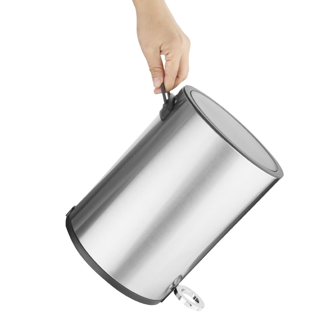 Jantex Round Brushed Steel Pedal Bin 6Ltr - HT479