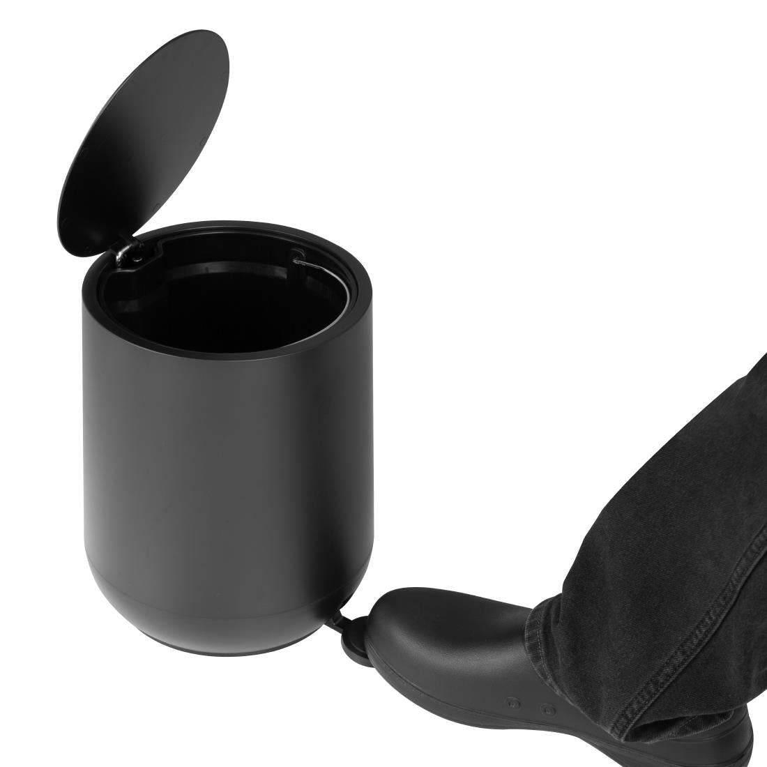 Jantex Round Pedal Bin Black 5Ltr - HT480