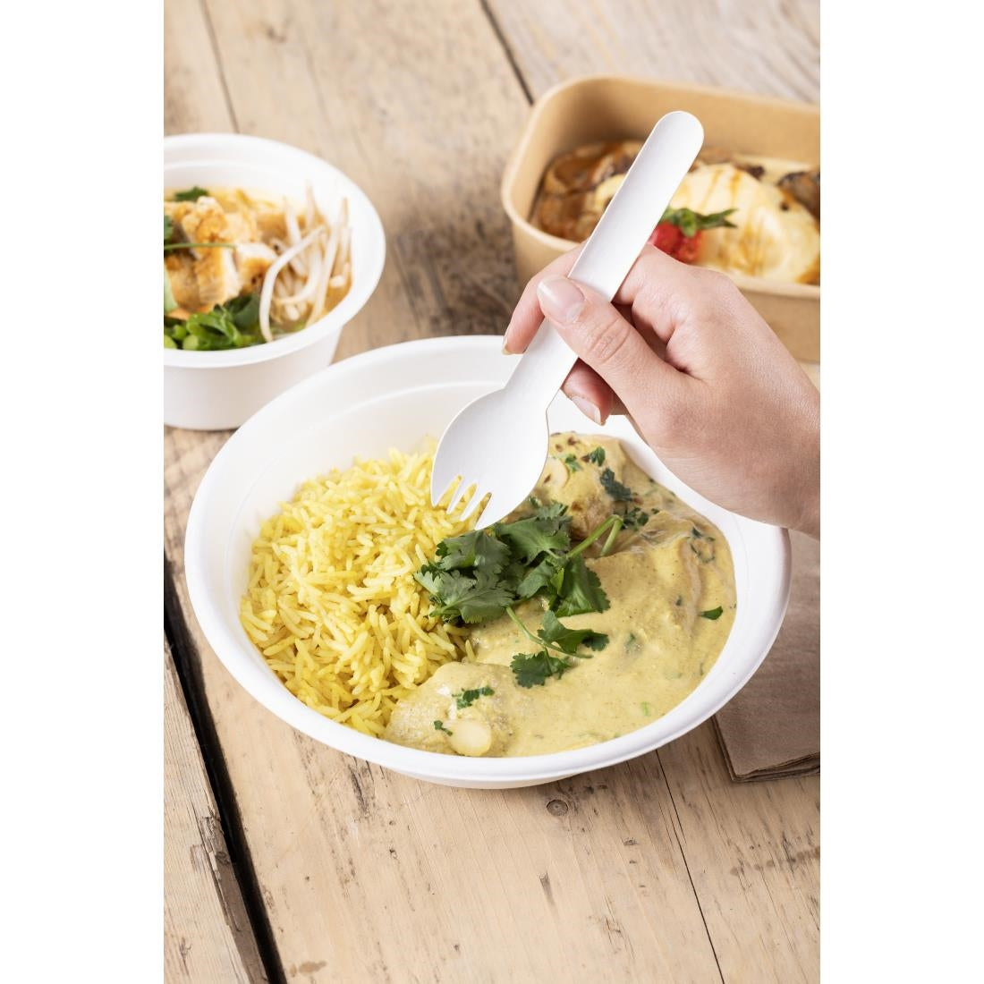 Fiesta Compostable Paper Sporks 160mm (100 Pack) - HT488