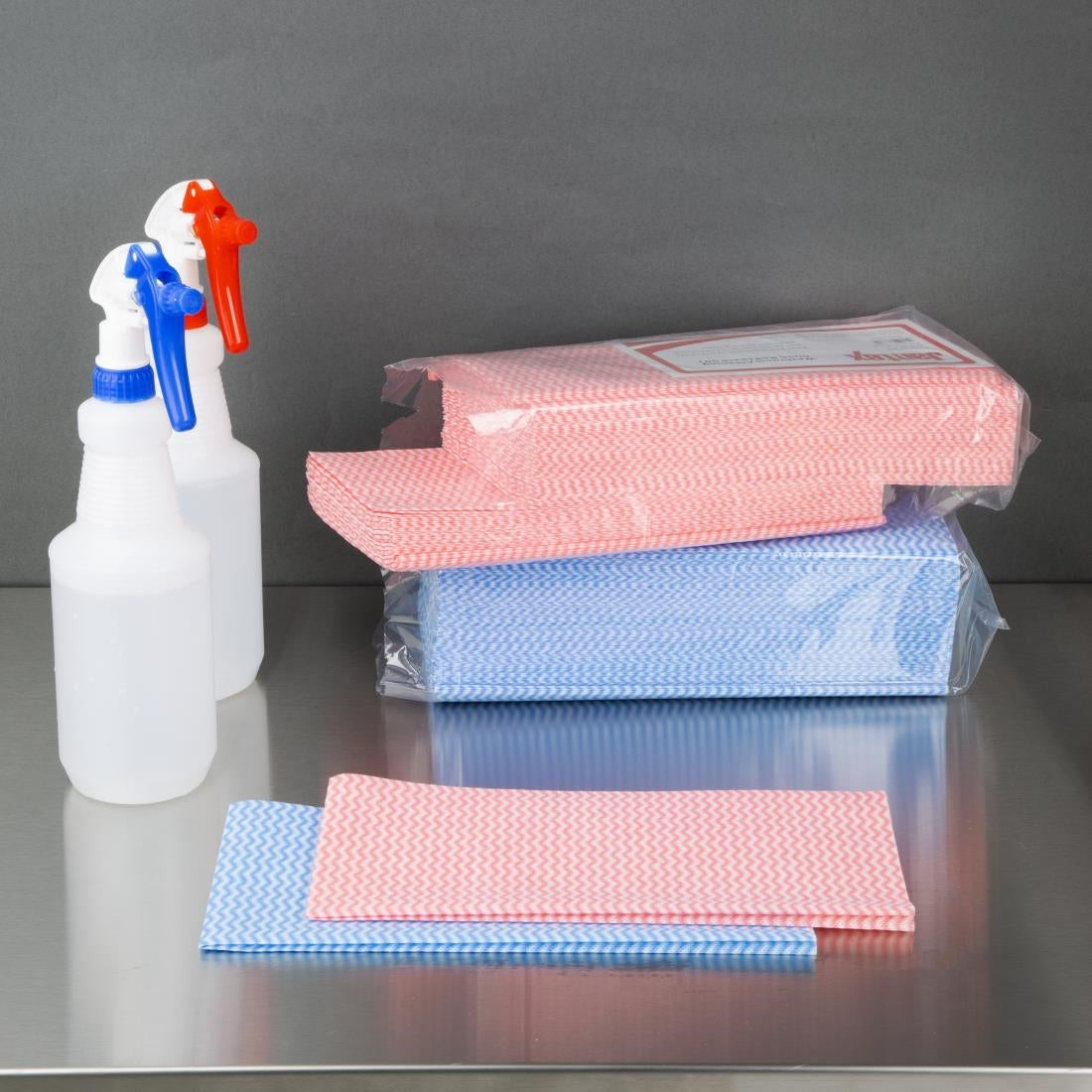Jantex Washroom Cleaning Cloth Red (pack 50) - HT494