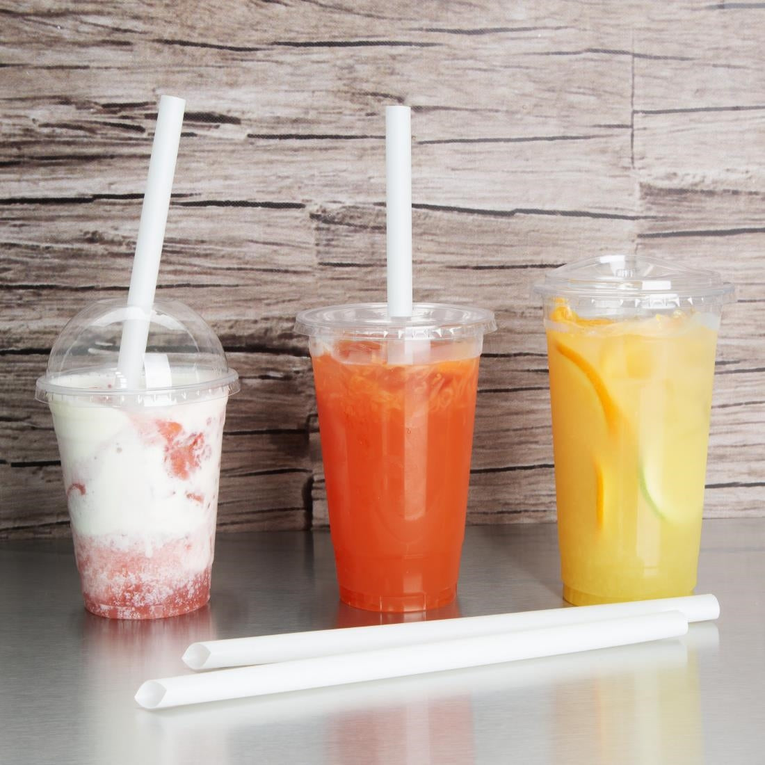 Fiesta Recyclable rPET Domed Lids for 340/455/568ml Cups (400 Pack) - HU063
